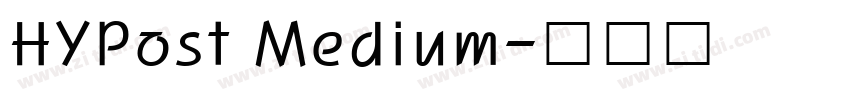 HYPost Medium字体转换